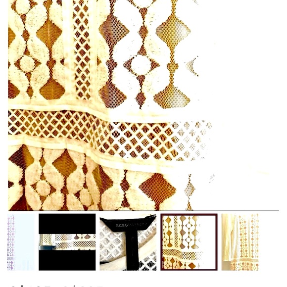 BCBG fully lined unique crochet, classic style L/S dress. Elegant & flirty. - Picture 8 of 9